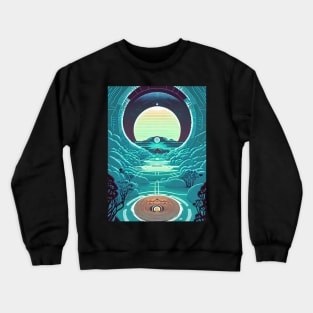 Abstract moon Portal Stargate Crewneck Sweatshirt